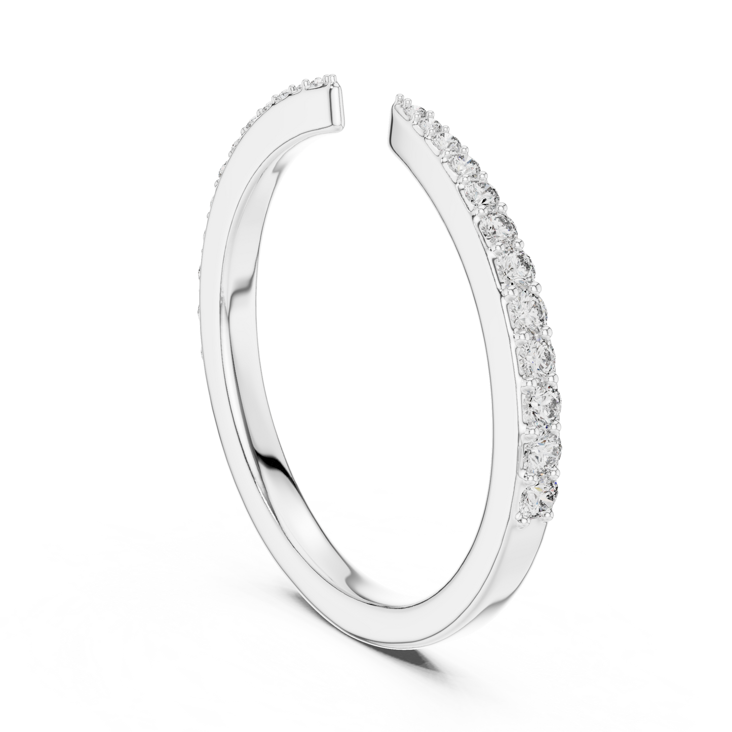 Round Pave Lab Grown Diamond Ring