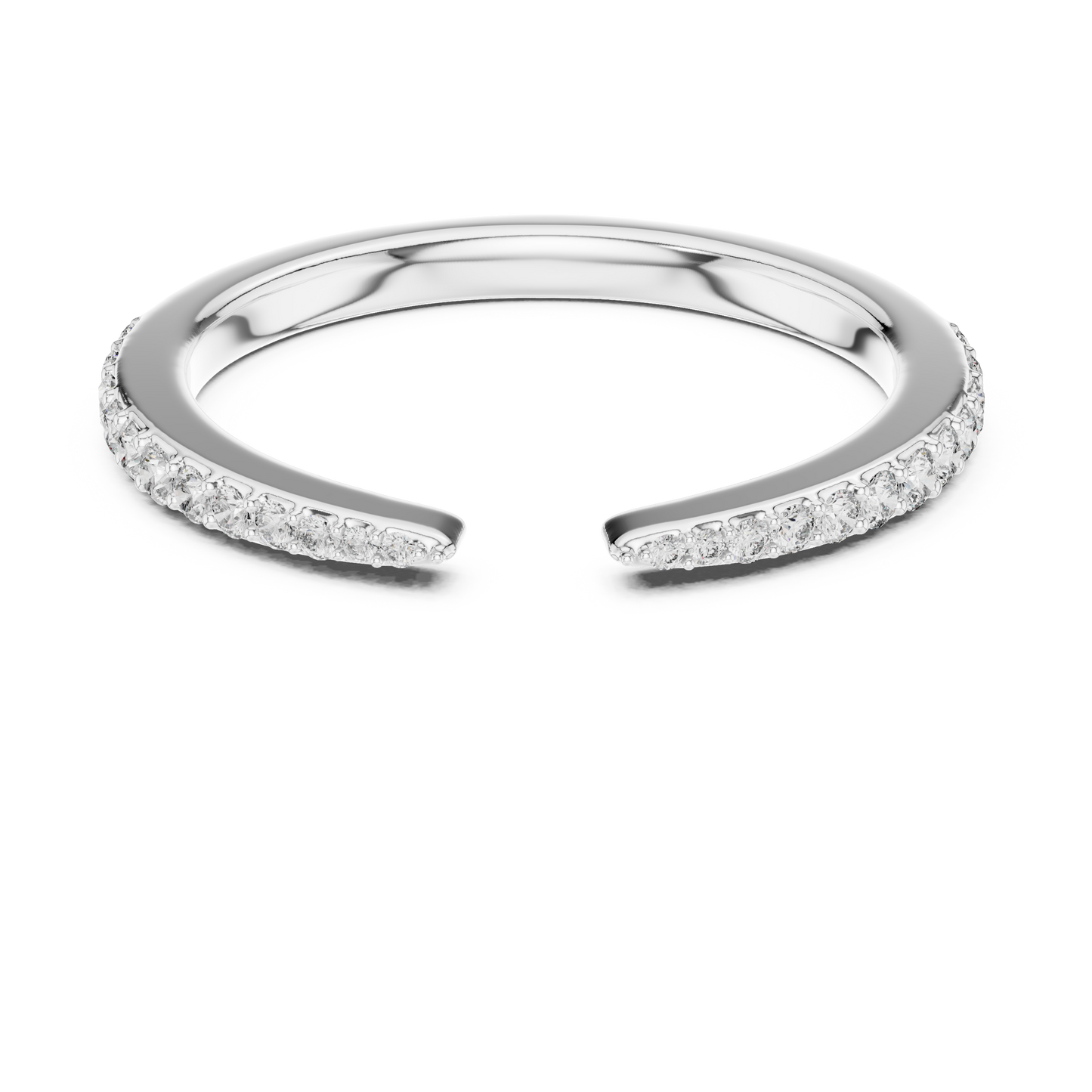Round Pave Lab Grown Diamond Ring