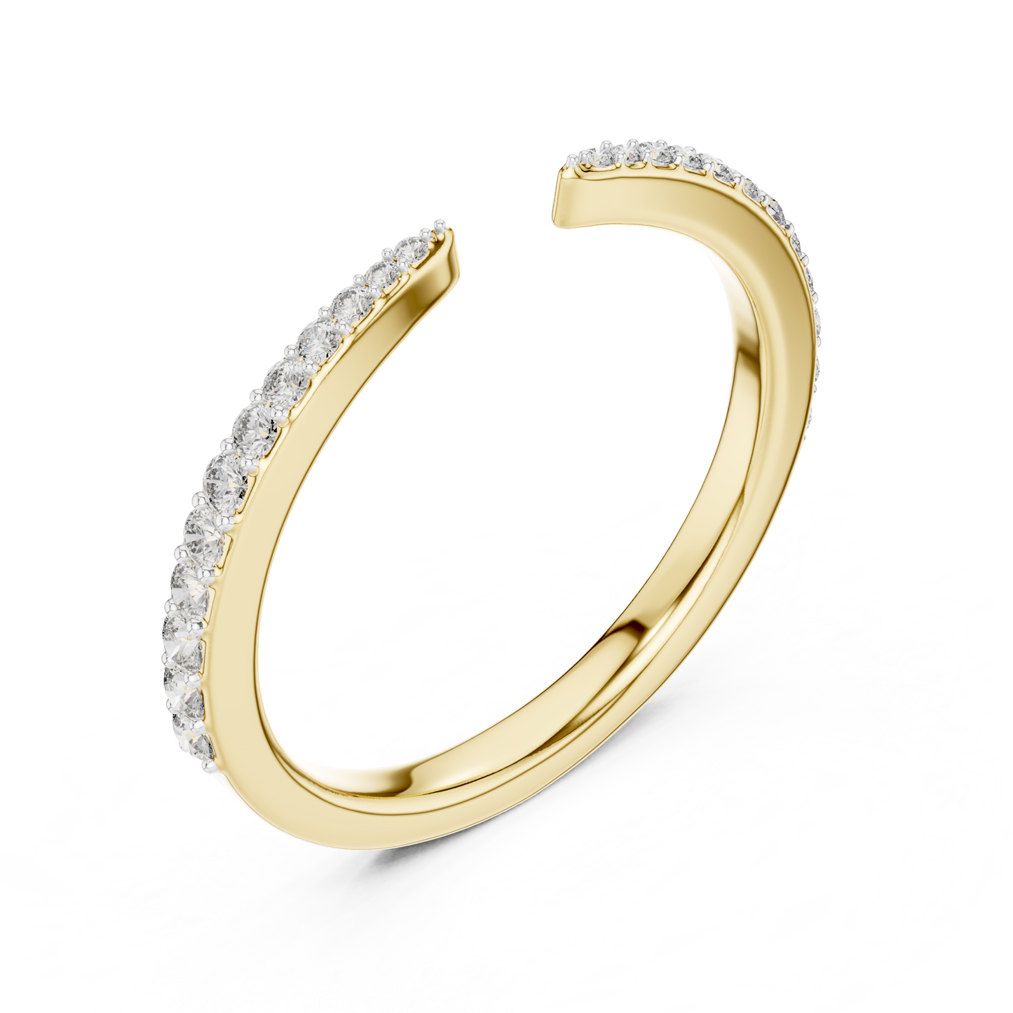Round Pave Lab Grown Diamond Ring