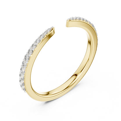 Round Pave Lab Grown Diamond Ring
