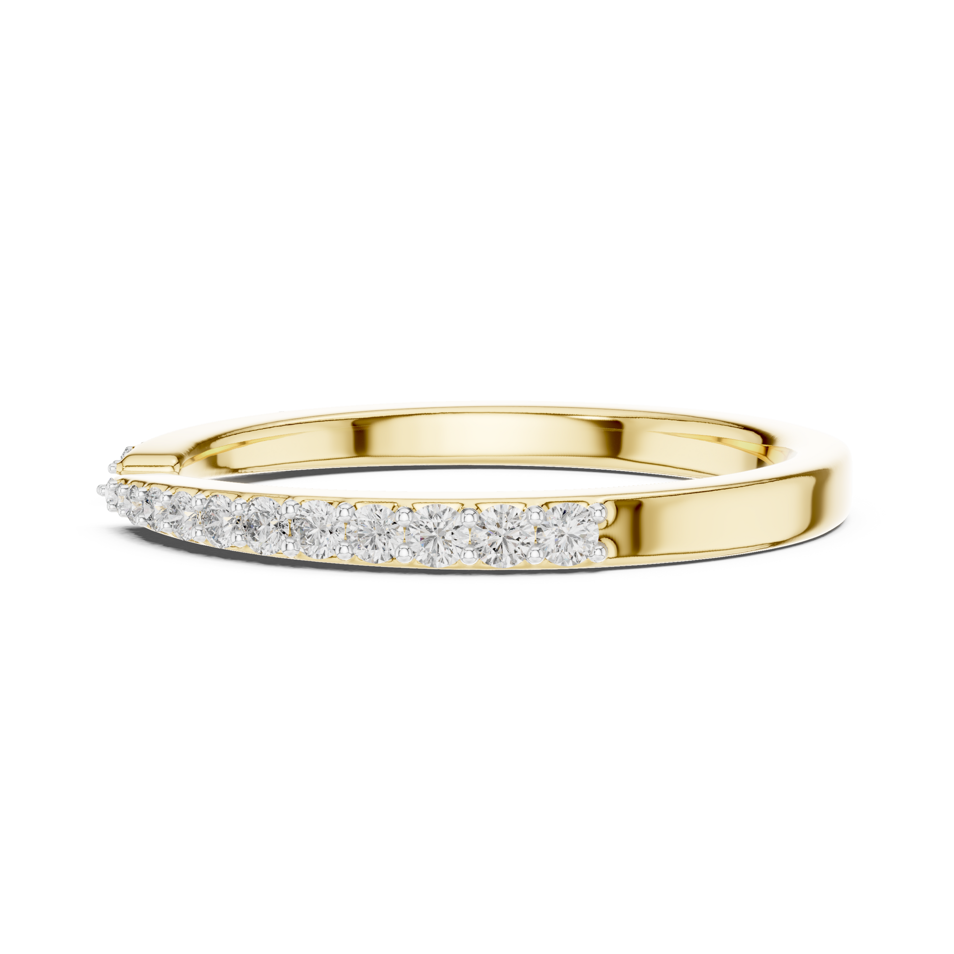 Round Pave Lab Grown Diamond Ring