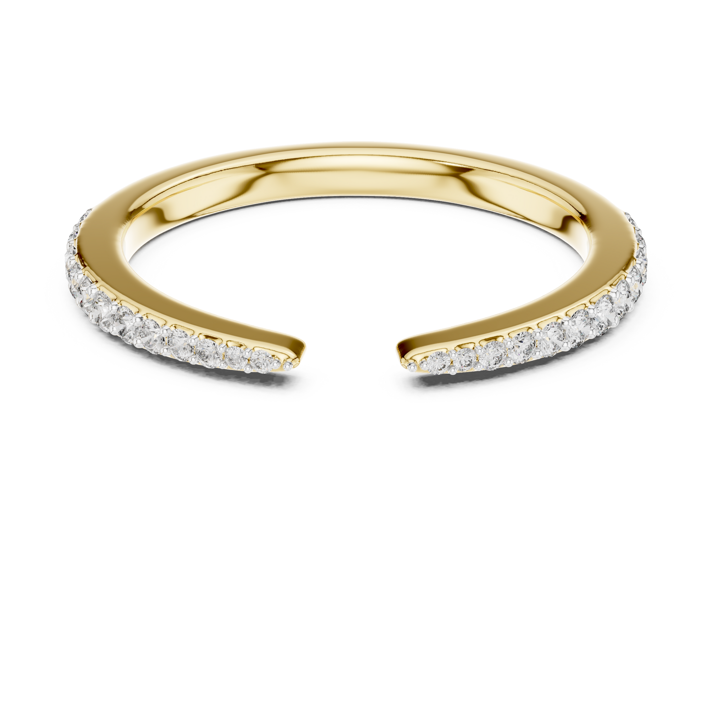 Round Pave Lab Grown Diamond Ring