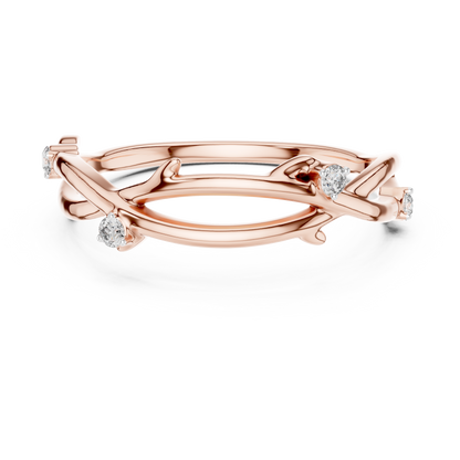 Round Side Stone Lab Grown Diamond Ring