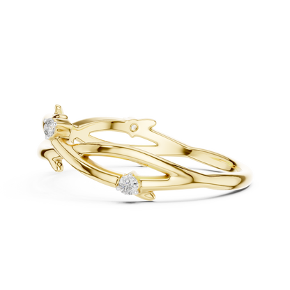 Round Side Stone Lab Grown Diamond Ring