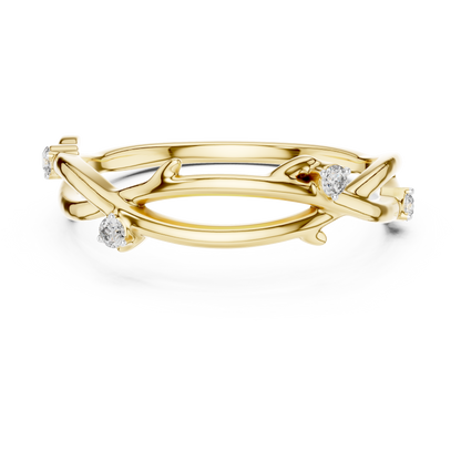 Round Side Stone Lab Grown Diamond Ring