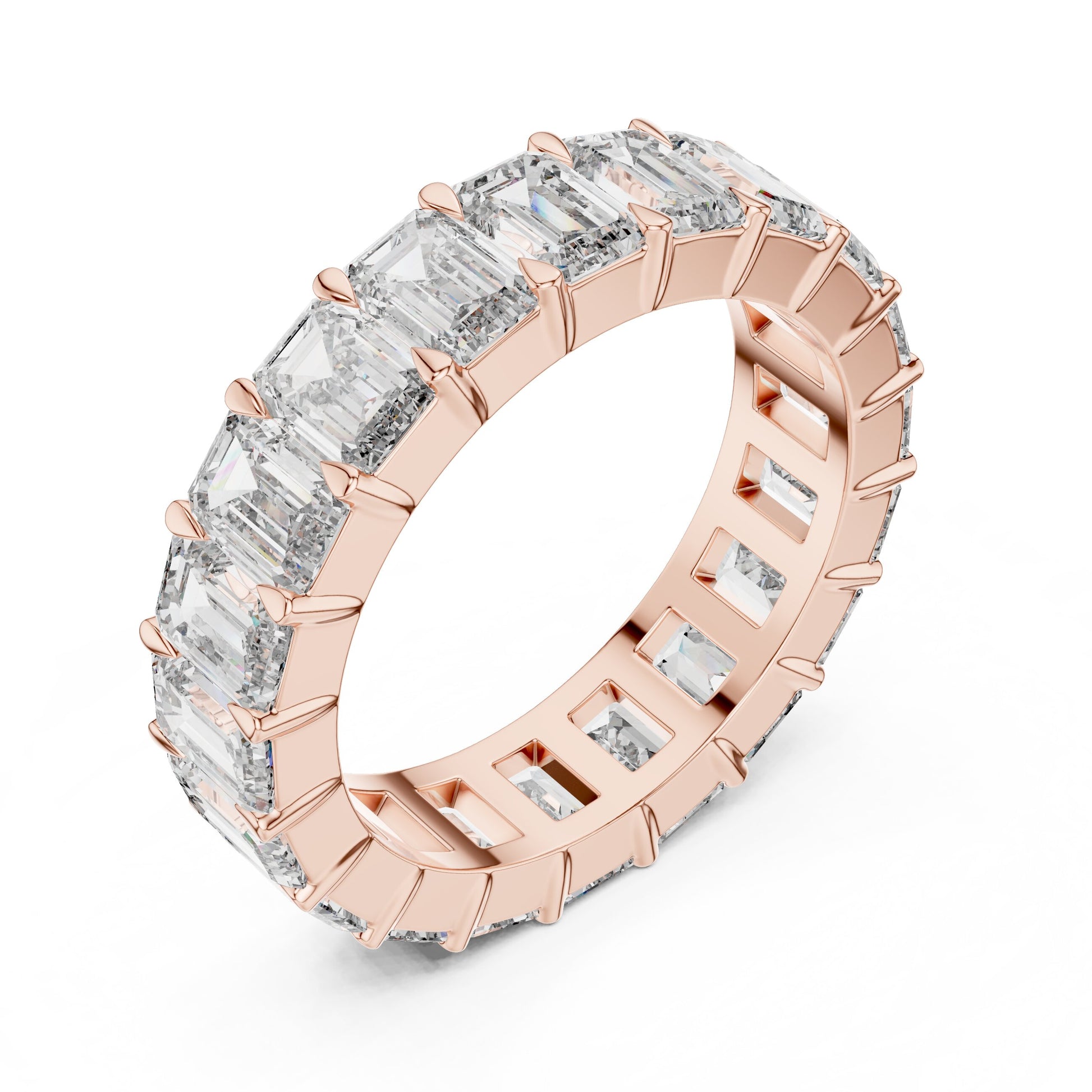 Emerald Eternity Lab Grown Diamond Ring