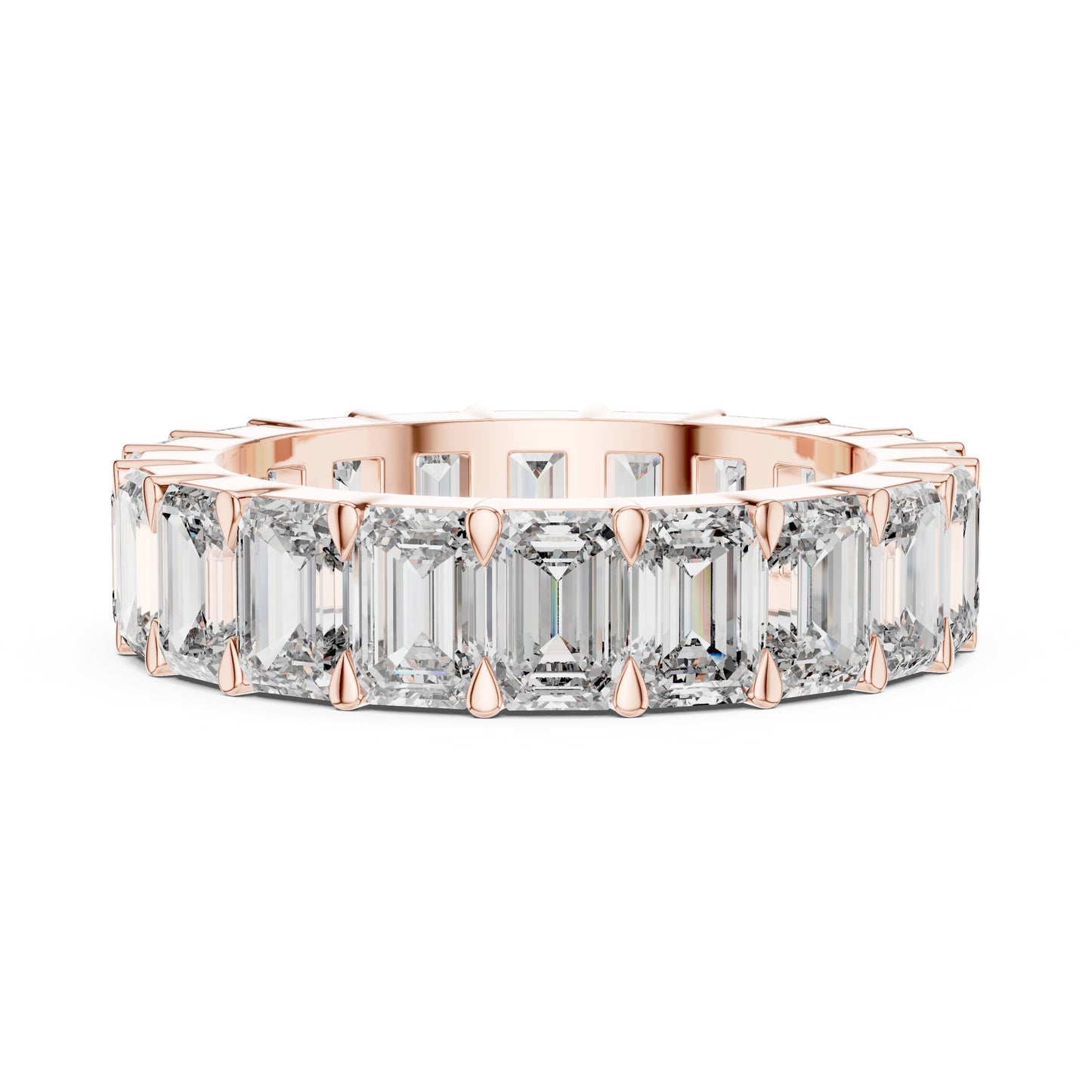 Emerald Eternity Lab Grown Diamond Ring
