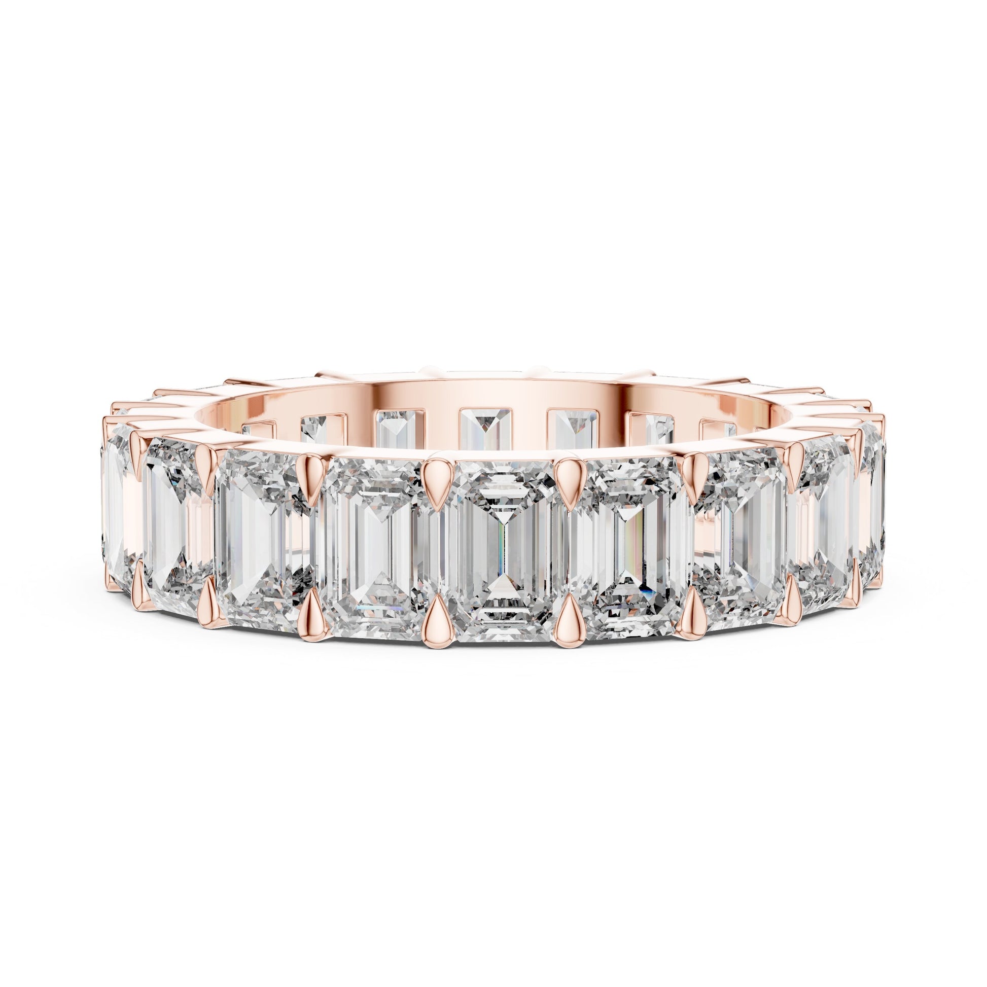 Emerald Eternity Lab Grown Diamond Ring