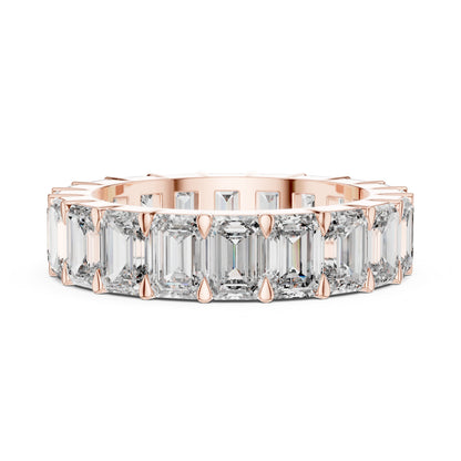 Emerald Eternity Lab Grown Diamond Ring