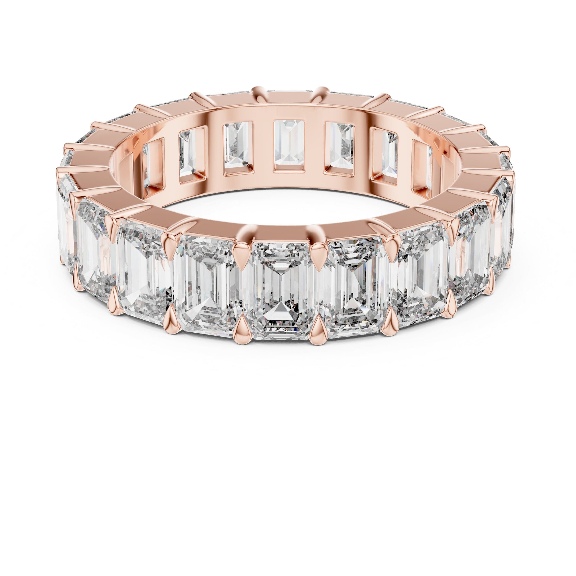 Emerald Eternity Lab Grown Diamond Ring