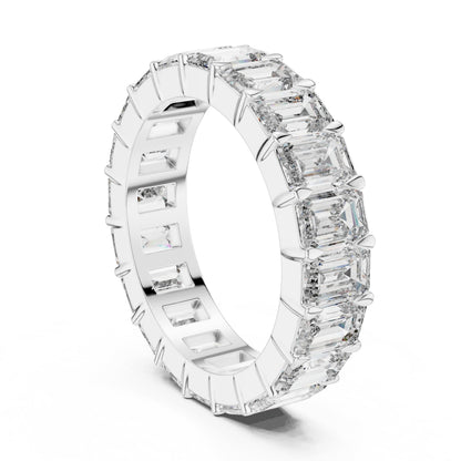 Emerald Eternity Lab Grown Diamond Ring