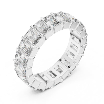 Emerald Eternity Lab Grown Diamond Ring