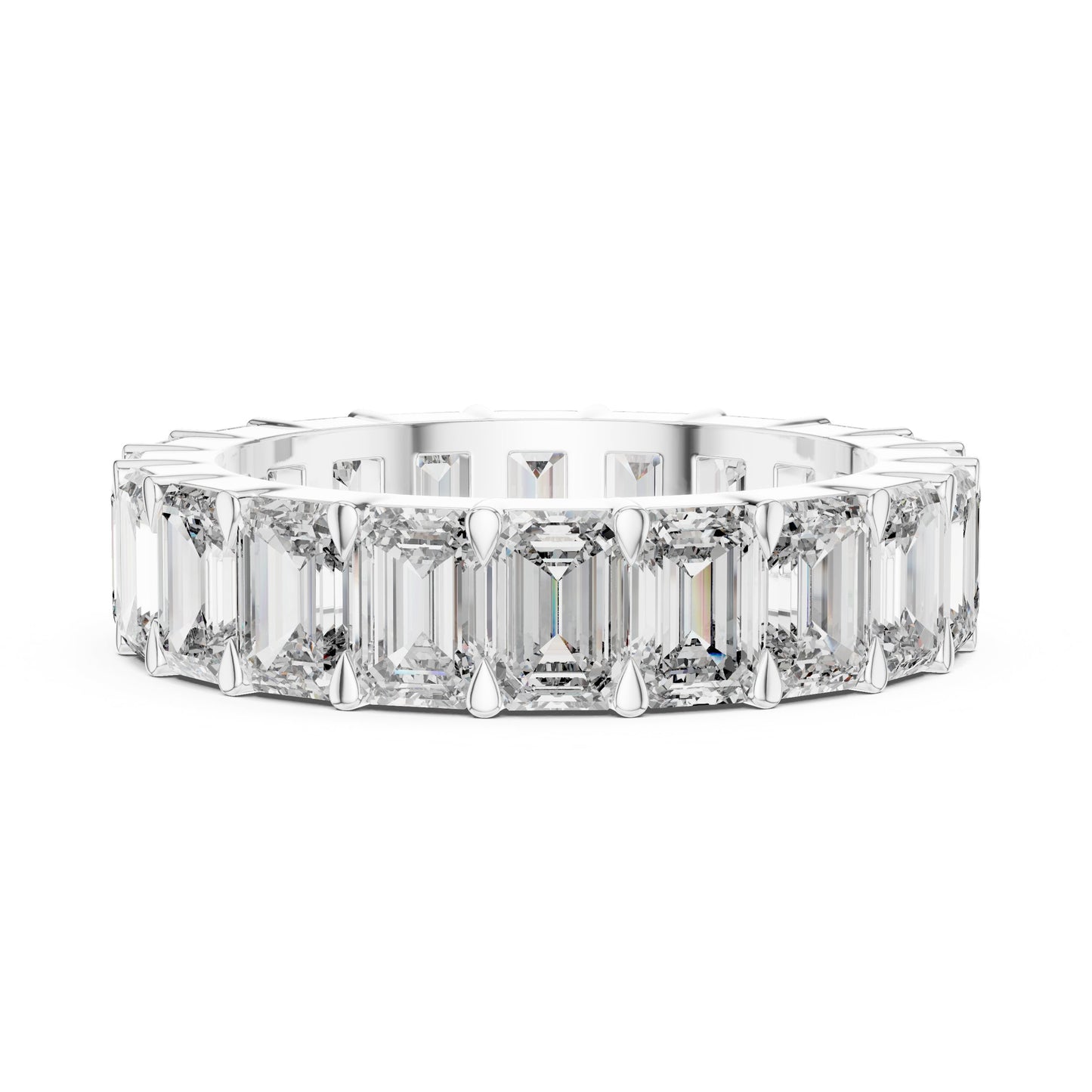 Emerald Eternity Lab Grown Diamond Ring