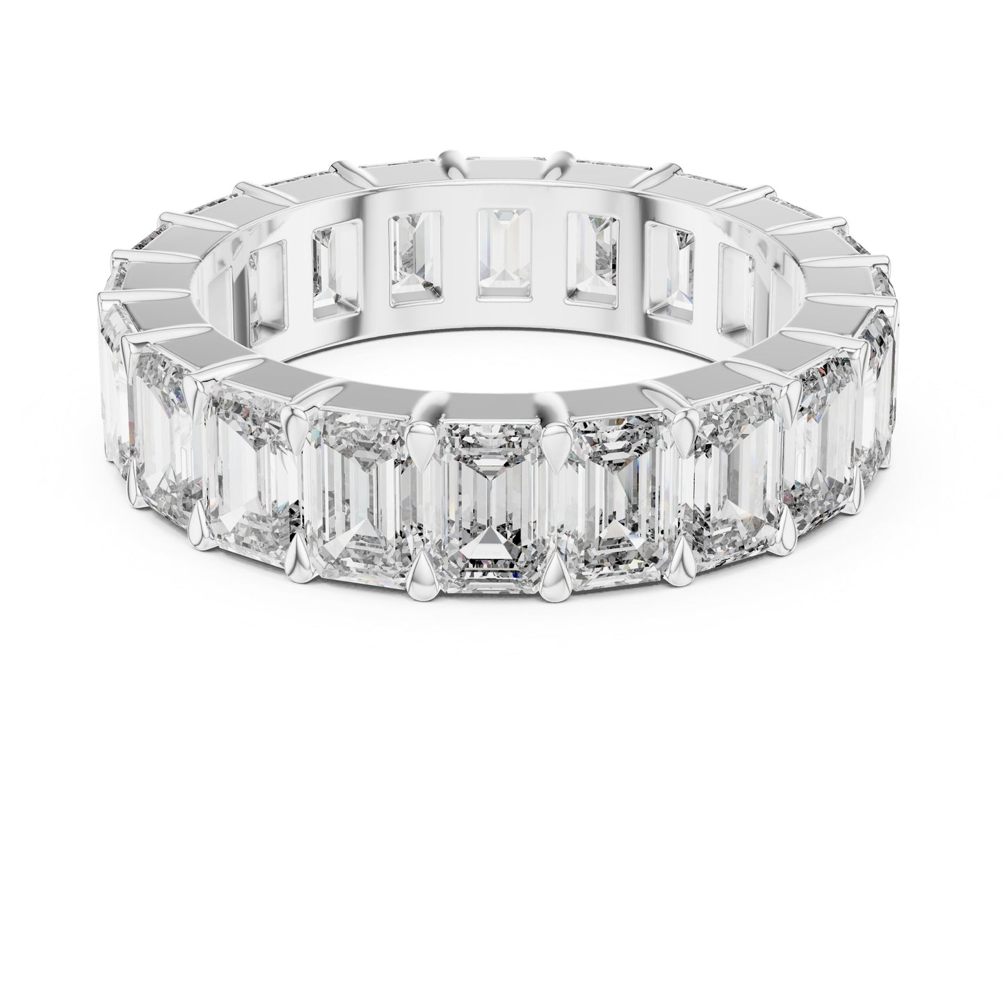 Emerald Eternity Lab Grown Diamond Ring