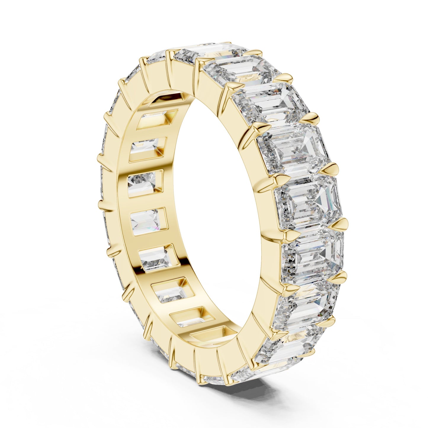 Emerald Eternity Lab Grown Diamond Ring