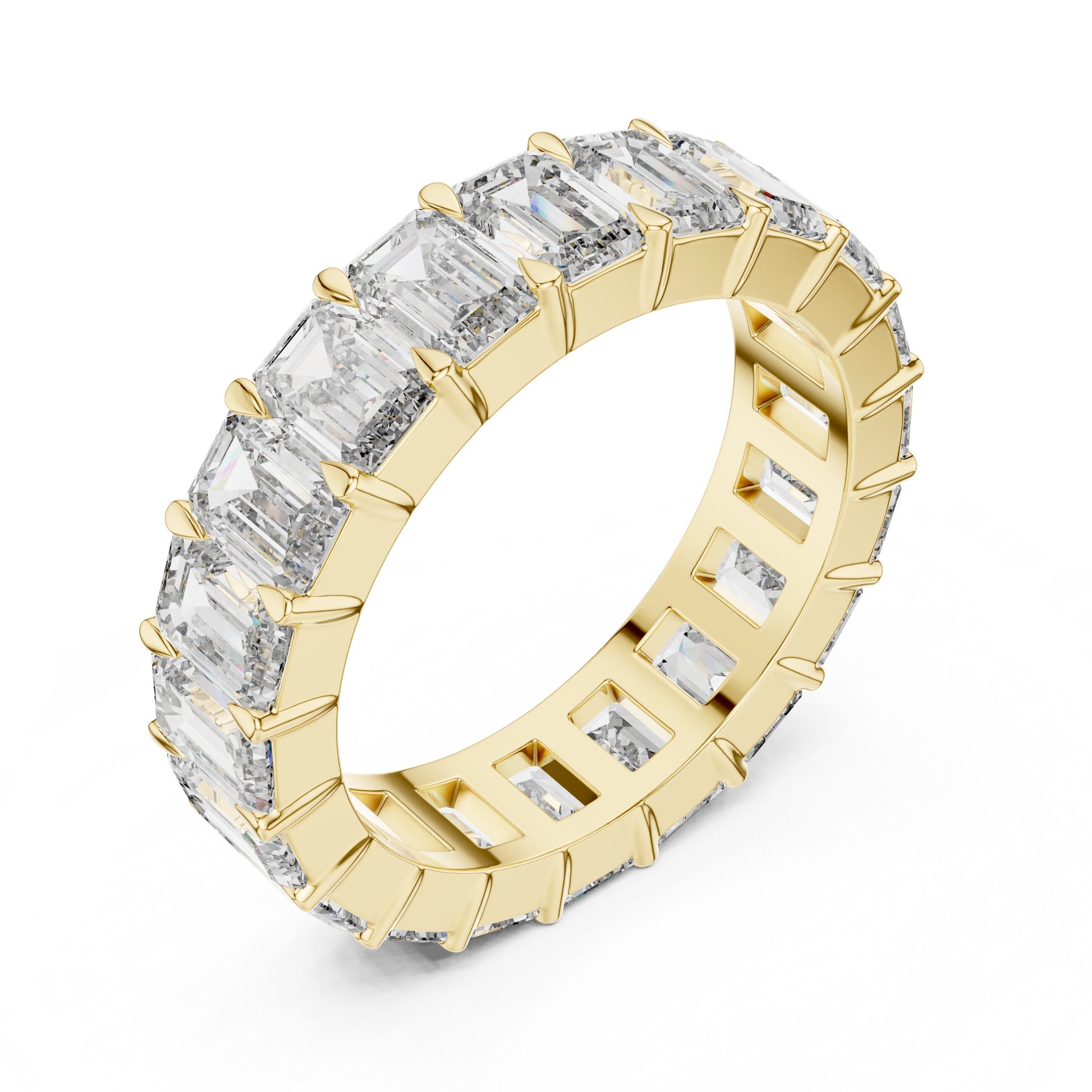 Emerald Eternity Lab Grown Diamond Ring
