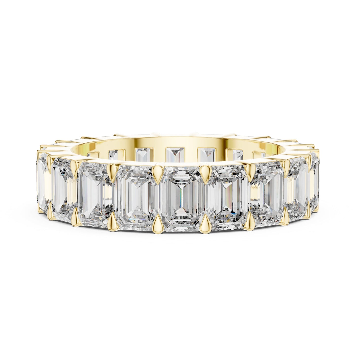 Emerald Eternity Lab Grown Diamond Ring