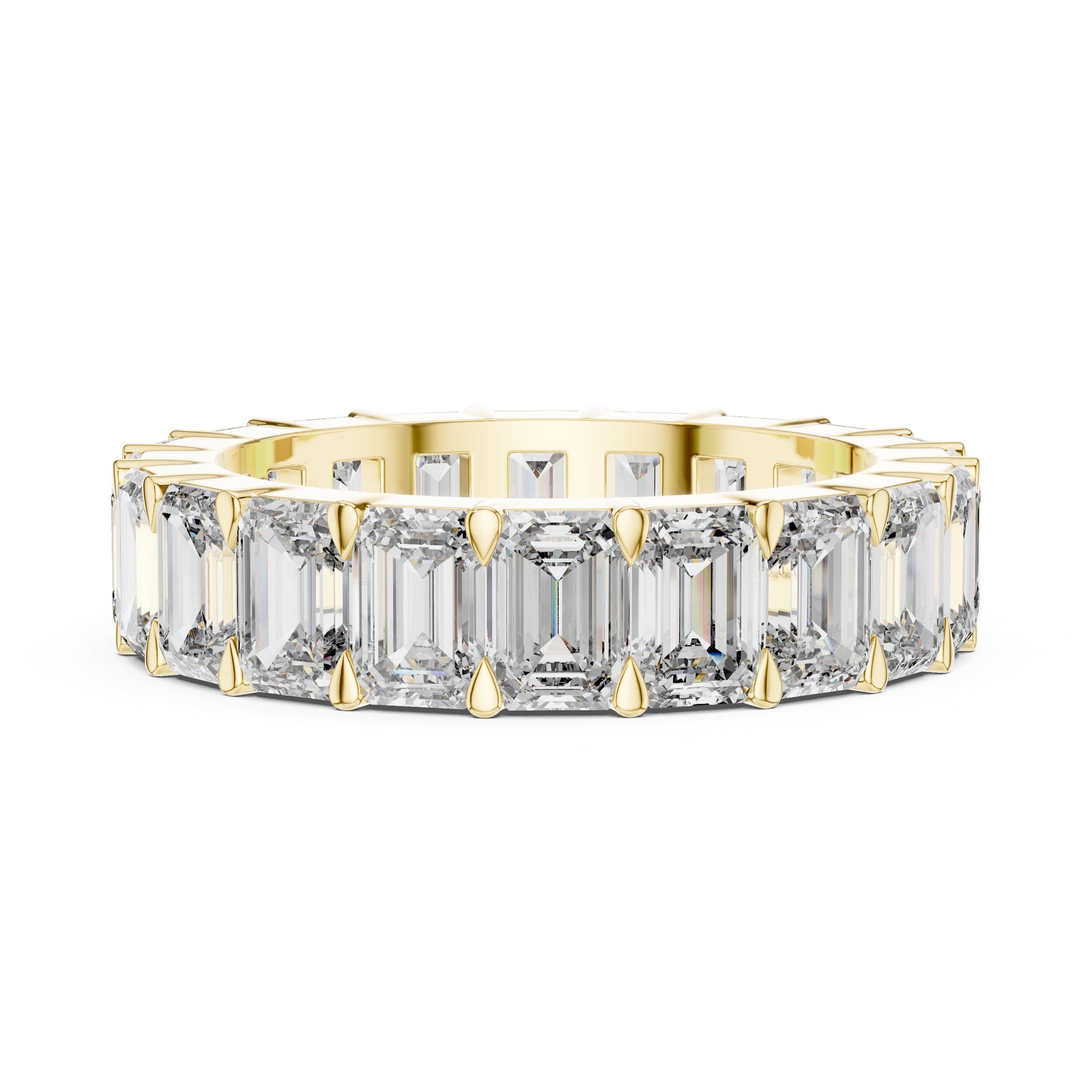 Emerald Eternity Lab Grown Diamond Ring