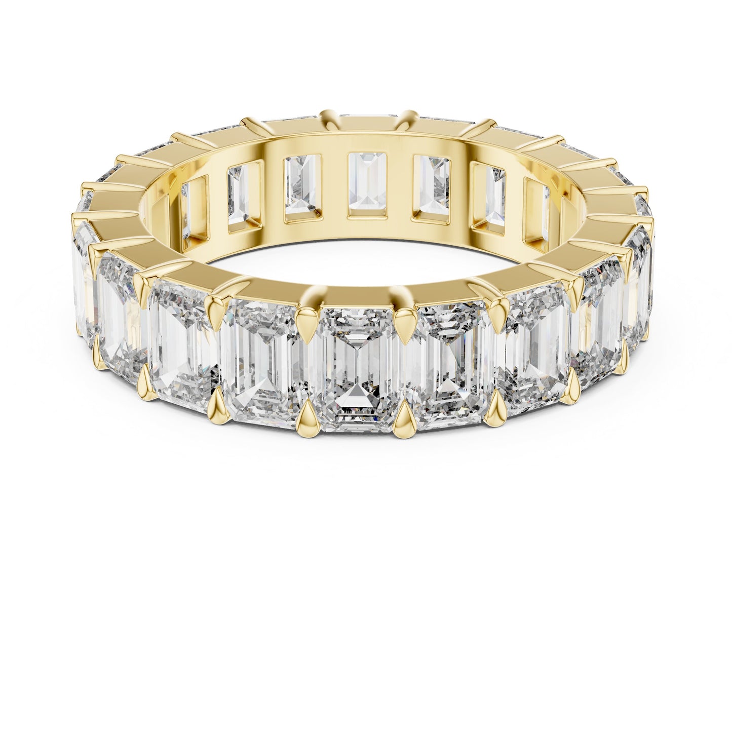 Emerald Eternity Lab Grown Diamond Ring