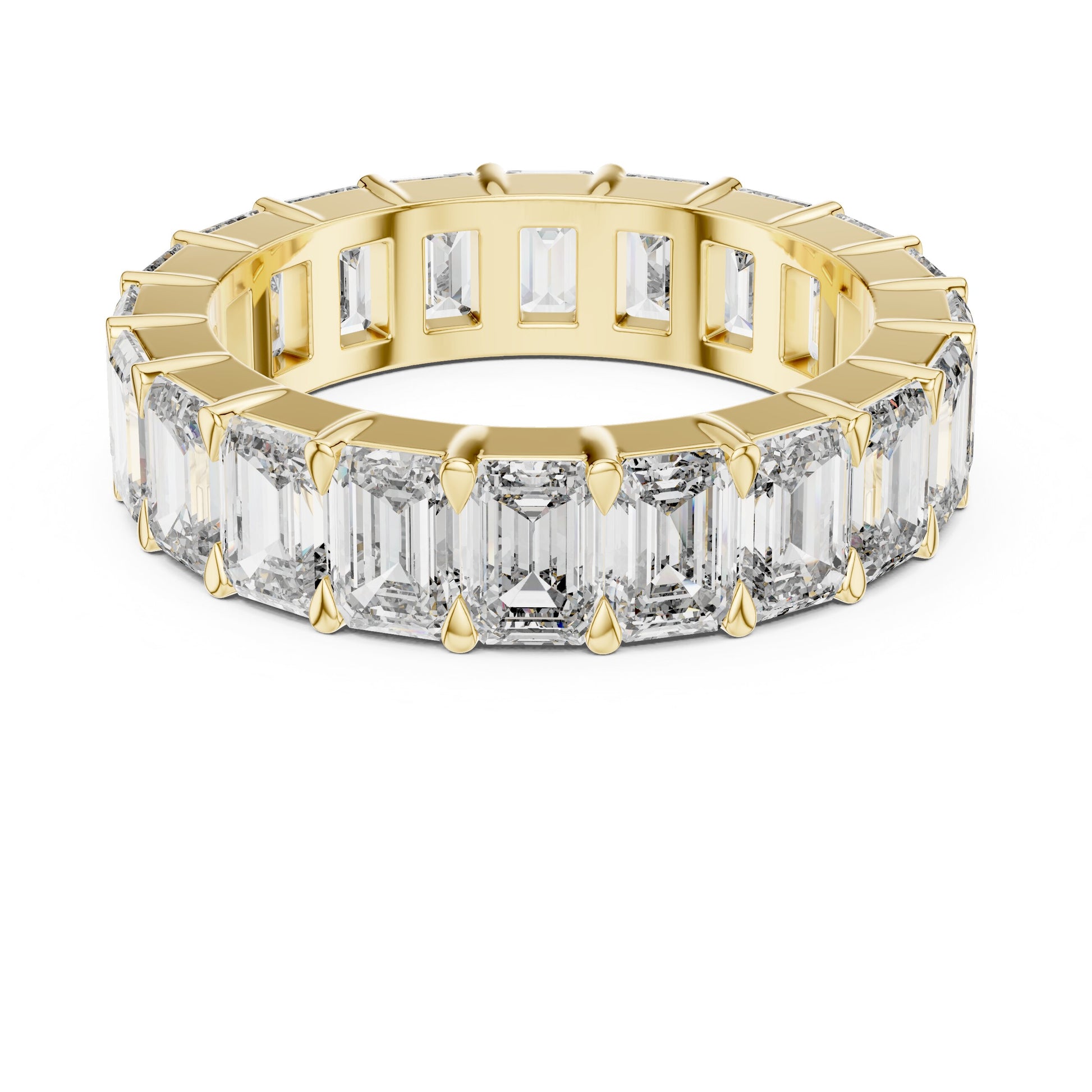Emerald Eternity Lab Grown Diamond Ring