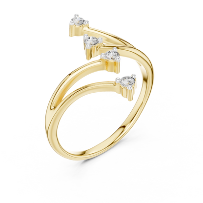 Round Side Stone Lab Grown Diamond Ring