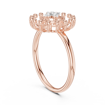 Round Halo Lab Grown Diamond Ring