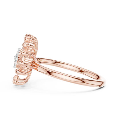 Round Halo Lab Grown Diamond Ring