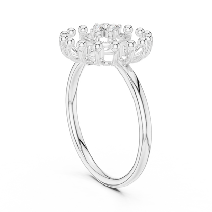 Round Halo Lab Grown Diamond Ring