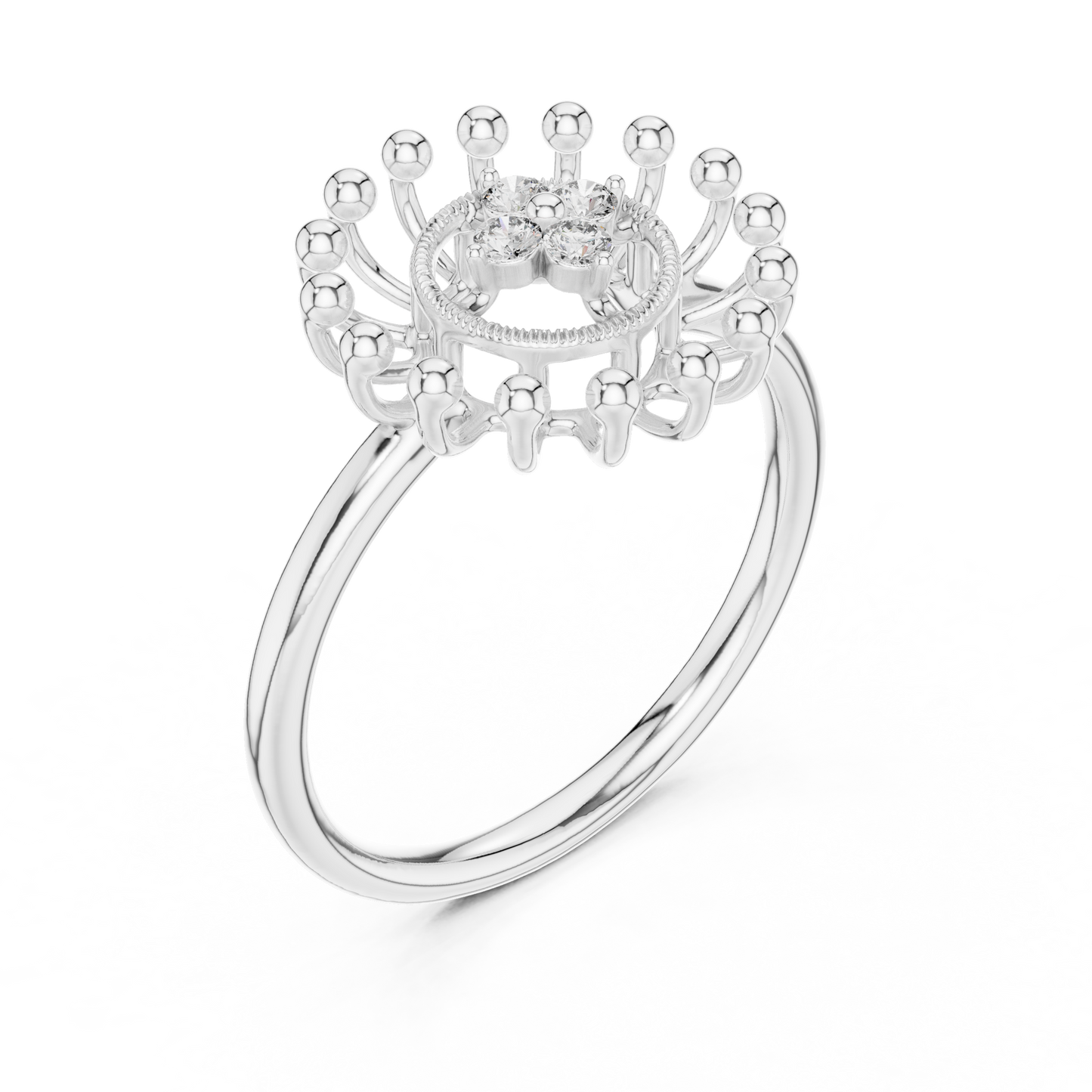 Round Halo Lab Grown Diamond Ring