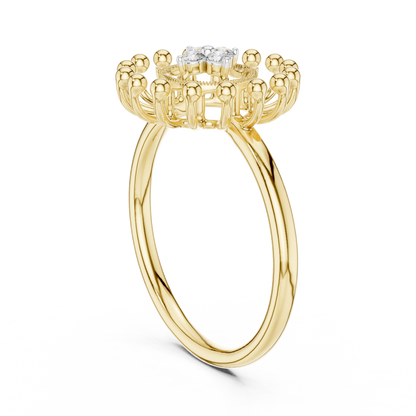 Round Halo Lab Grown Diamond Ring