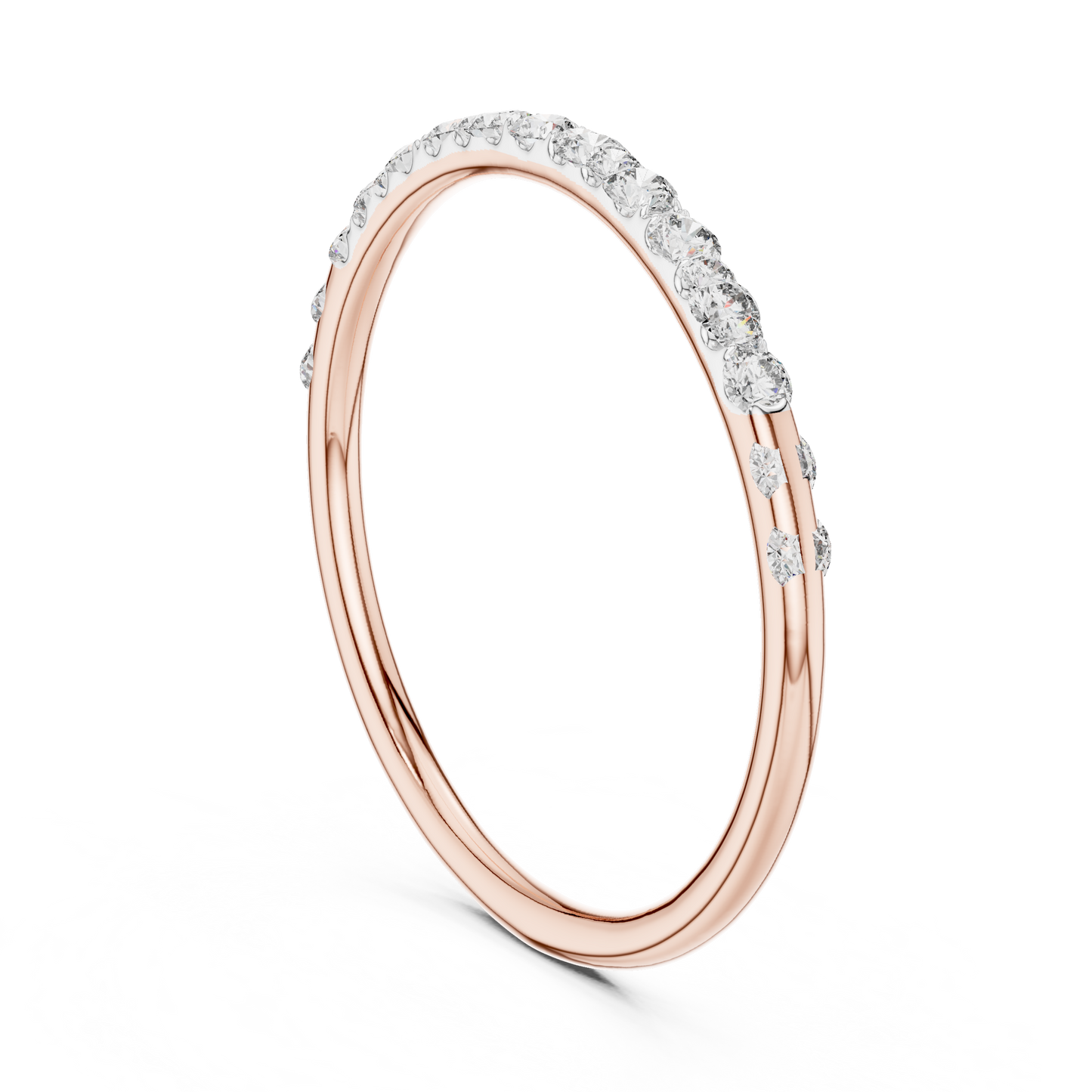 Round Pave Lab Grown Diamond Ring