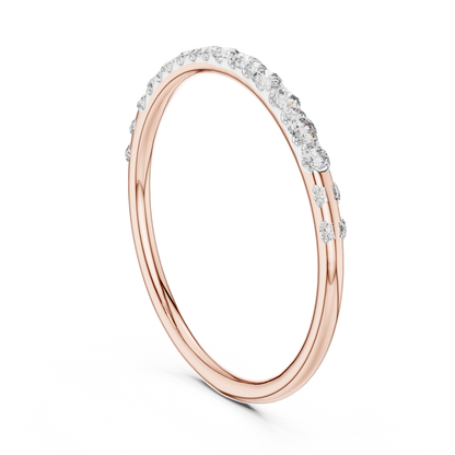 Round Pave Lab Grown Diamond Ring
