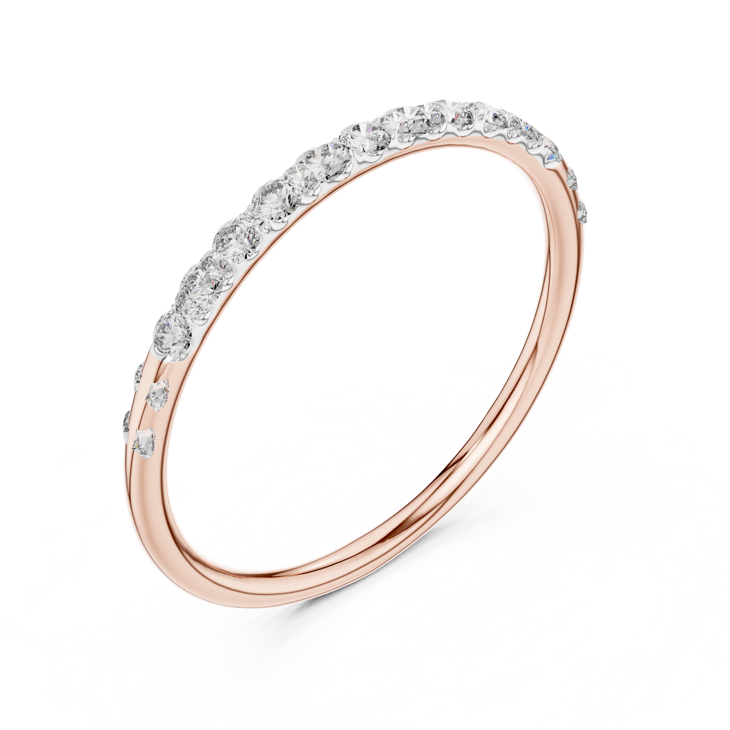 Round Pave Lab Grown Diamond Ring