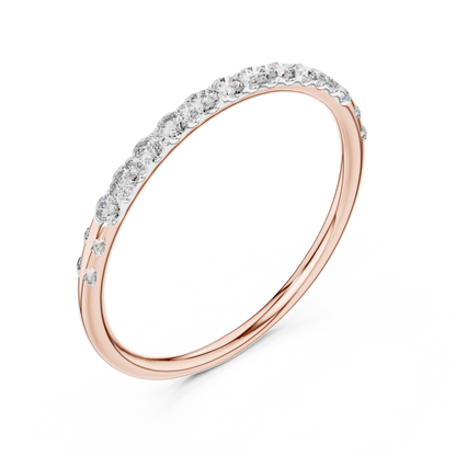 Round Pave Lab Grown Diamond Ring