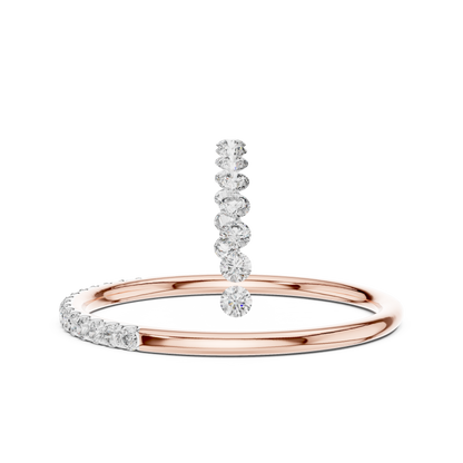 Round Pave Lab Grown Diamond Ring