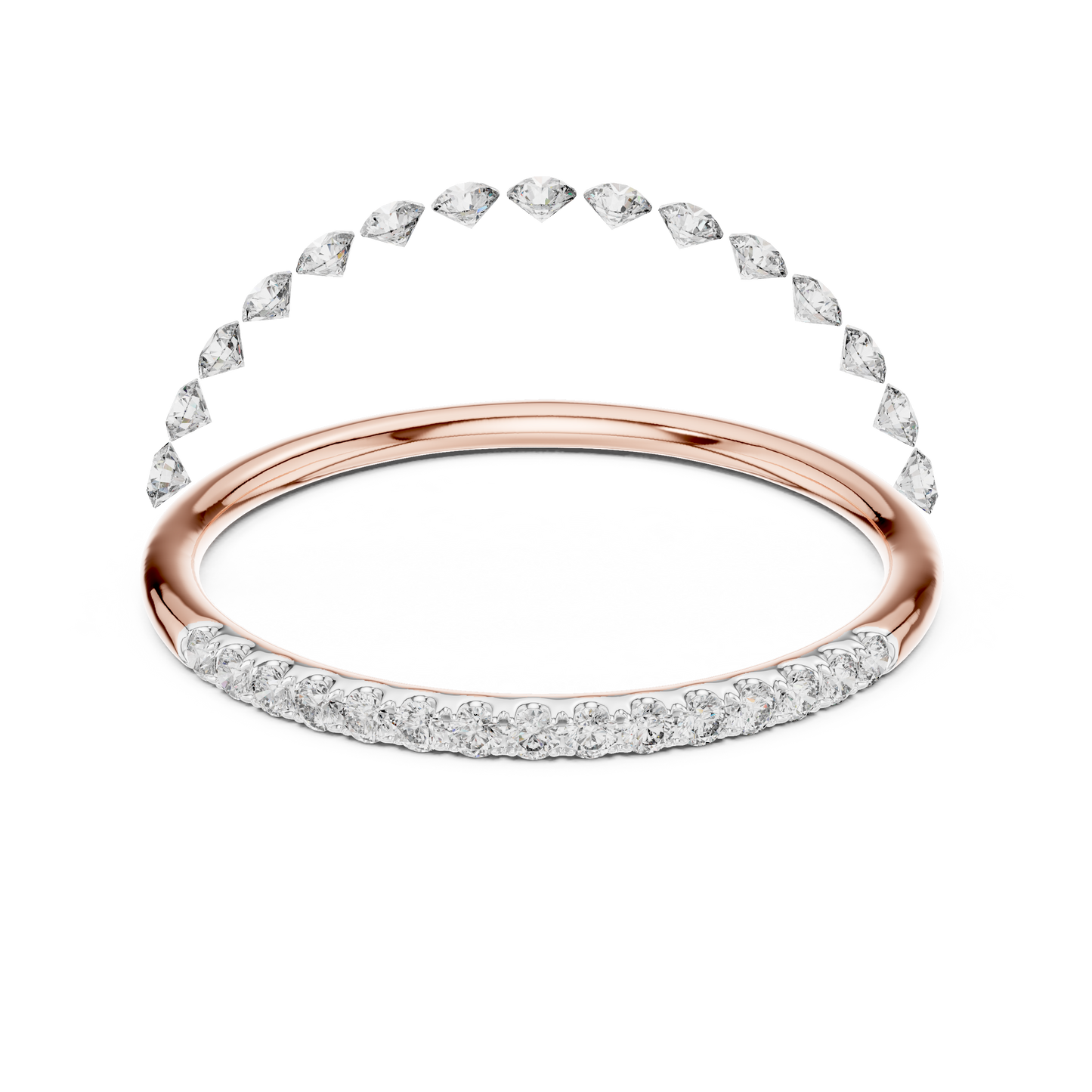 Round Pave Lab Grown Diamond Ring