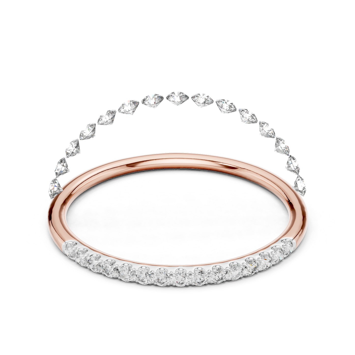 Round Pave Lab Grown Diamond Ring
