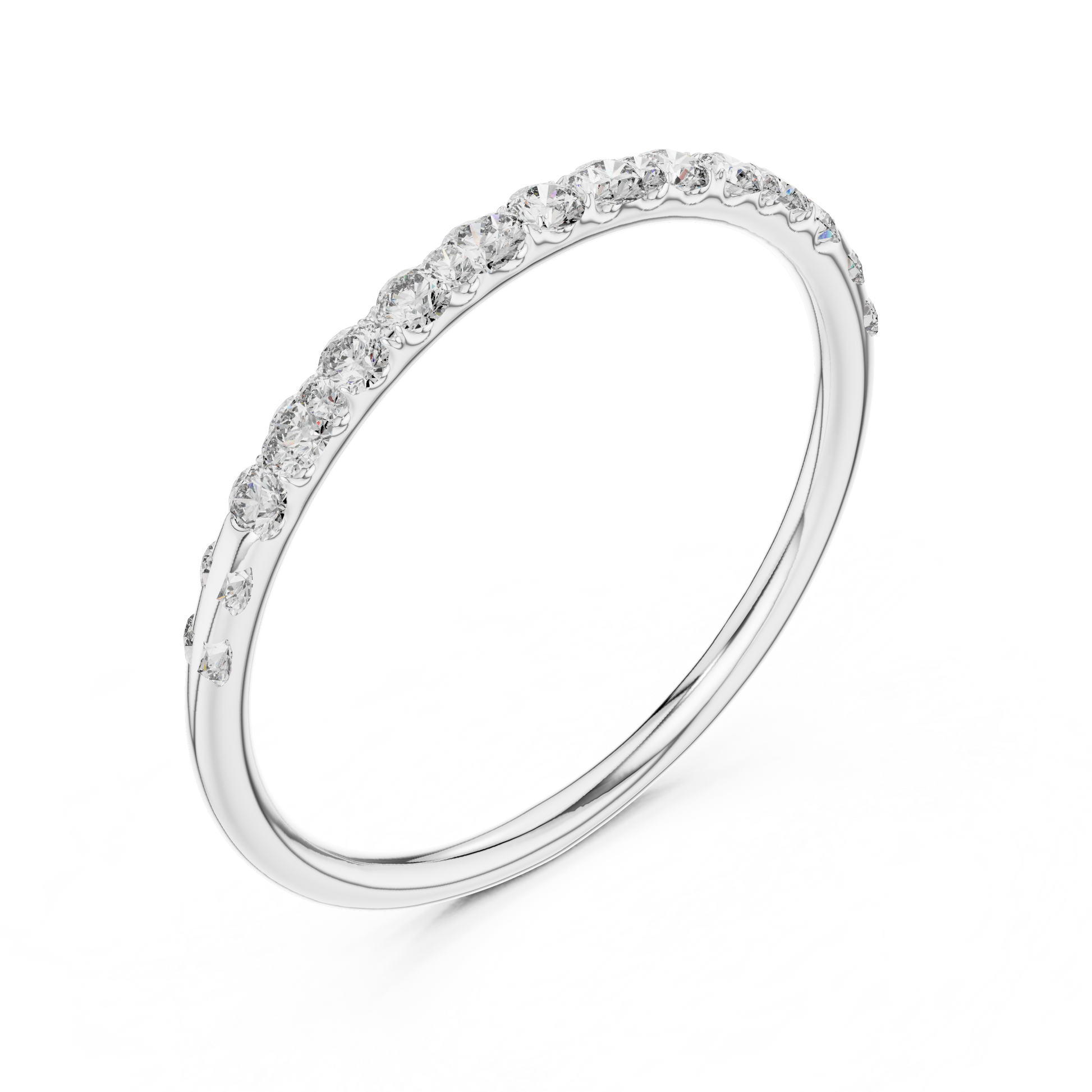 Round Pave Lab Grown Diamond Ring