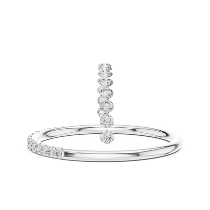 Round Pave Lab Grown Diamond Ring