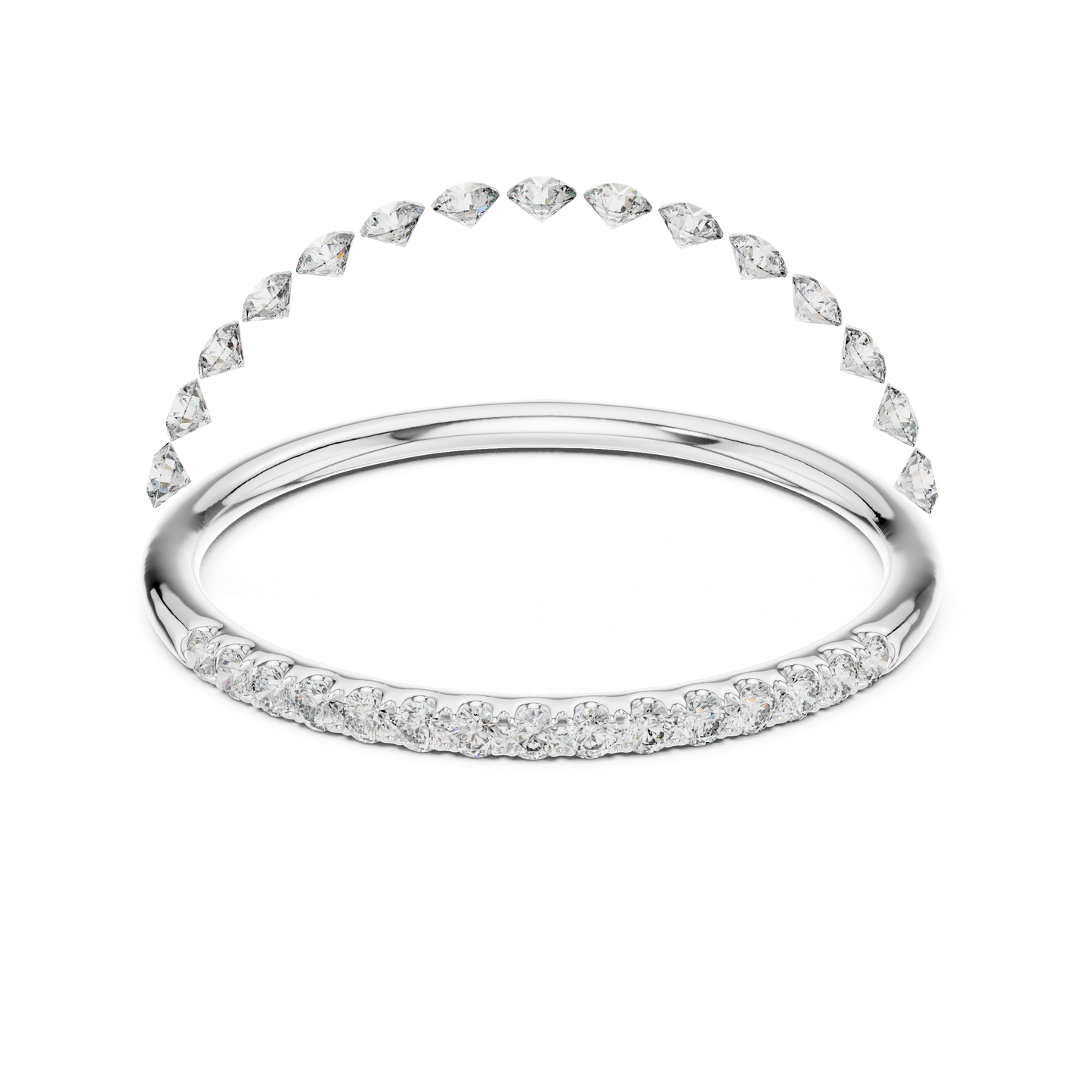 Round Pave Lab Grown Diamond Ring