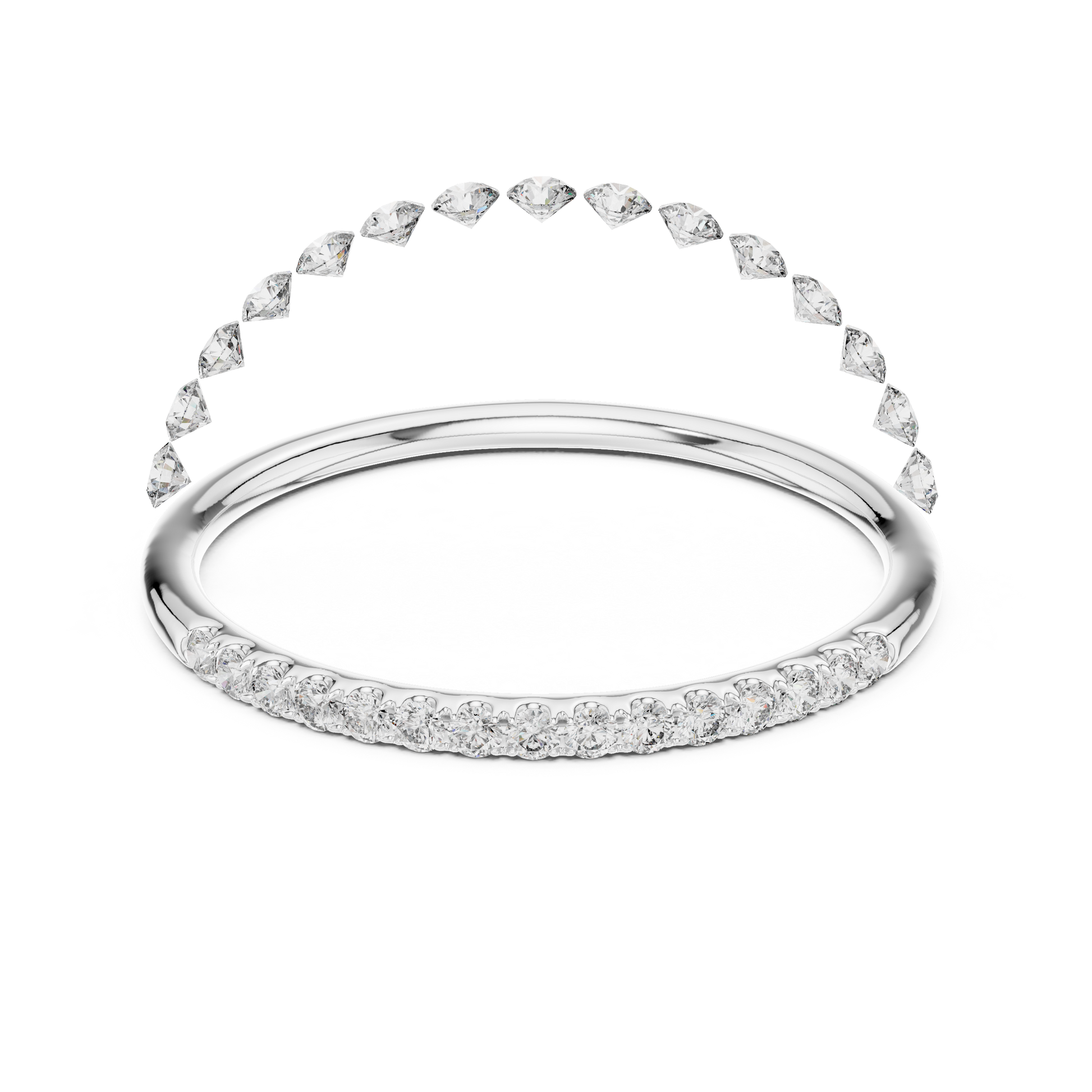 Round Pave Lab Grown Diamond Ring