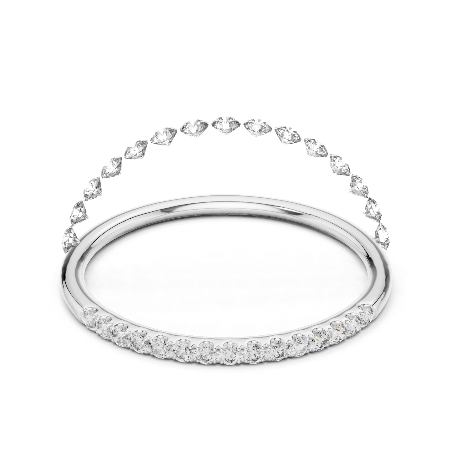 Round Pave Lab Grown Diamond Ring