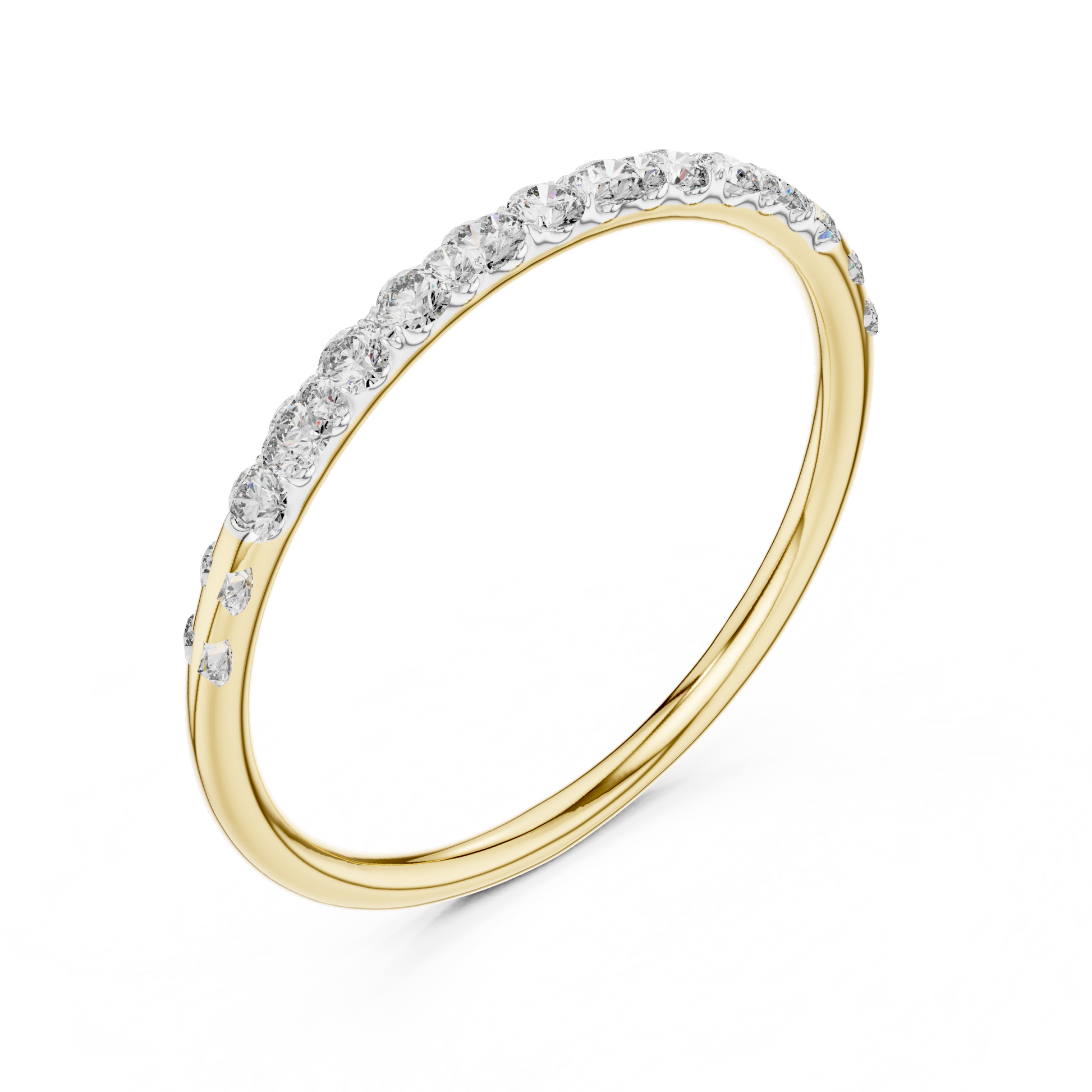 Round Pave Lab Grown Diamond Ring