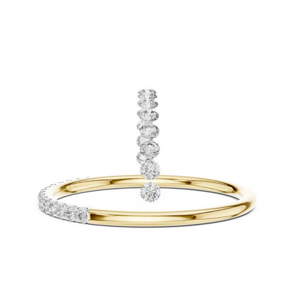 Round Pave Lab Grown Diamond Ring