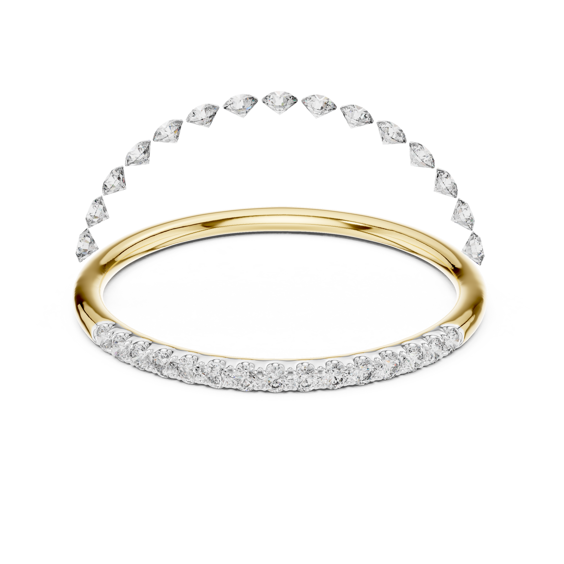 Round Pave Lab Grown Diamond Ring