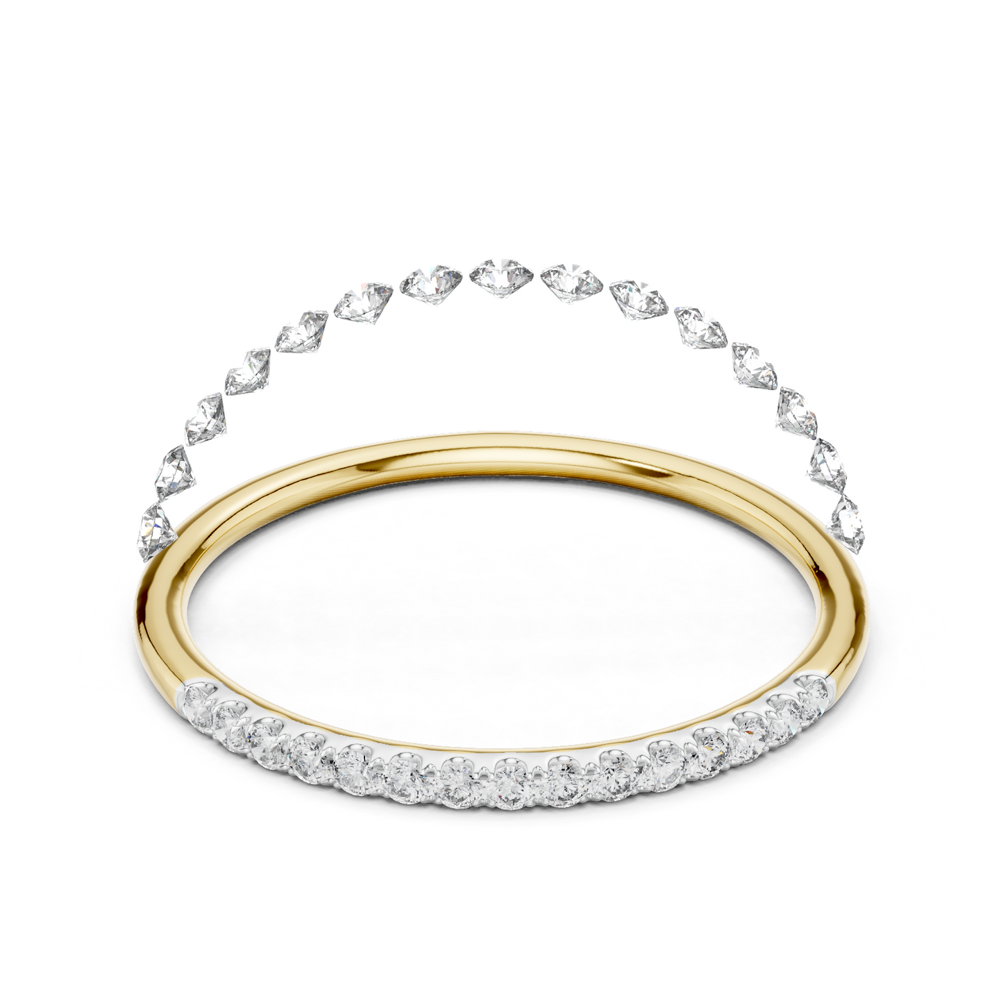 Round Pave Lab Grown Diamond Ring
