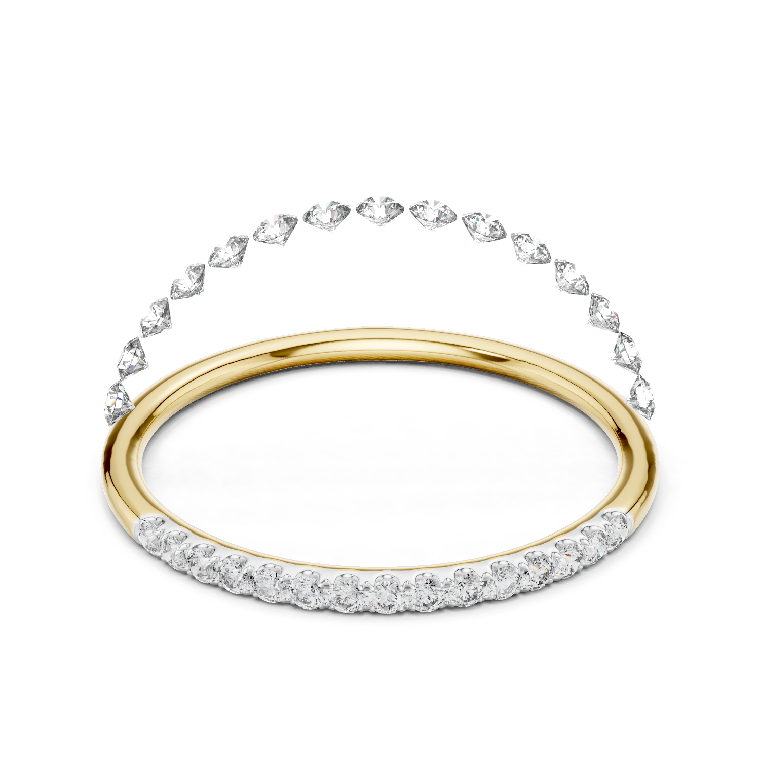 Round Pave Lab Grown Diamond Ring