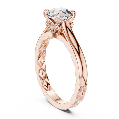 Round Solitaire Lab Grown Diamond Ring