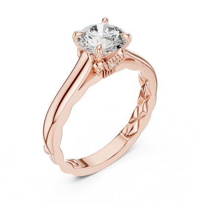 Round Solitaire Lab Grown Diamond Ring