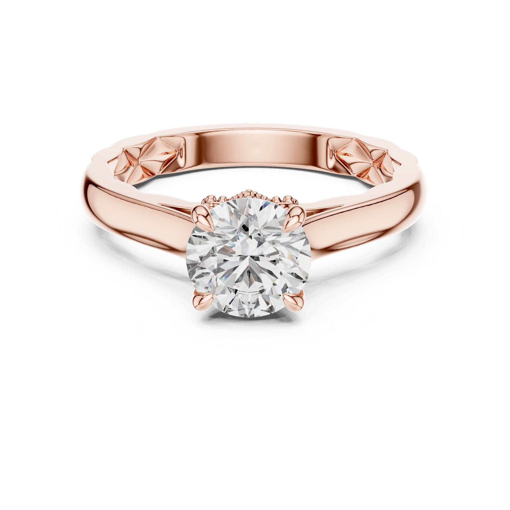 Round Solitaire Lab Grown Diamond Ring